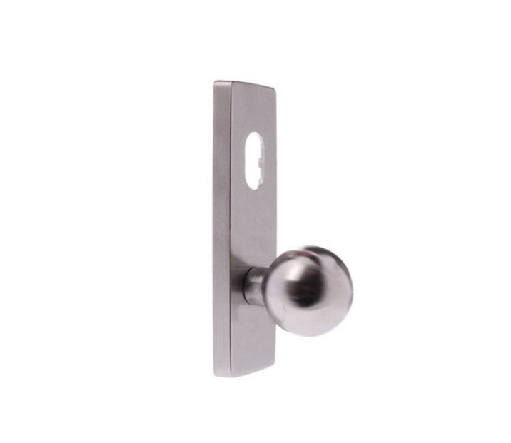 Lockwood 1801/20SC Furniture Square End Plate Concealed Fix with Cylinder Hole and 20 Knob Satin Chrome