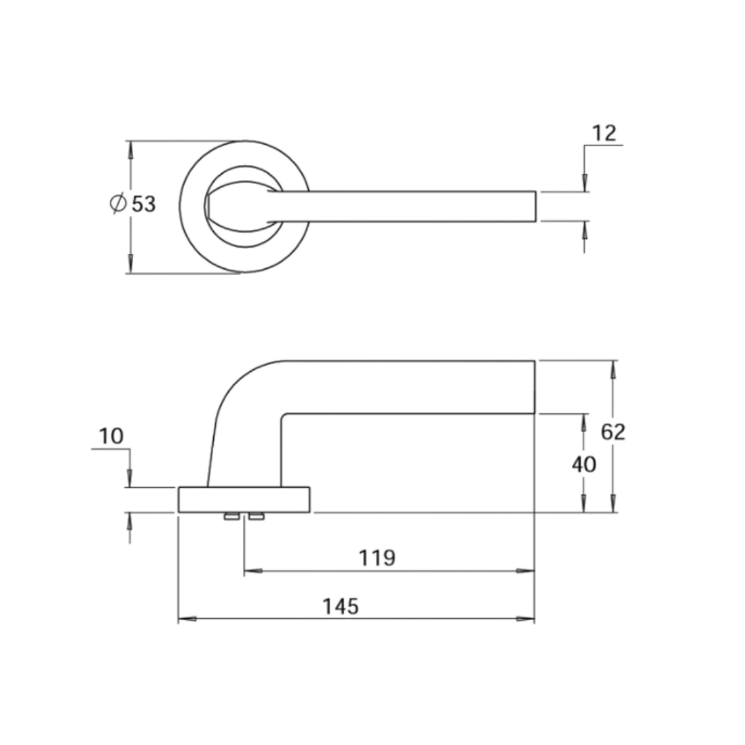 Dormakaba Vision 8300/1 Passage Set Pair SX