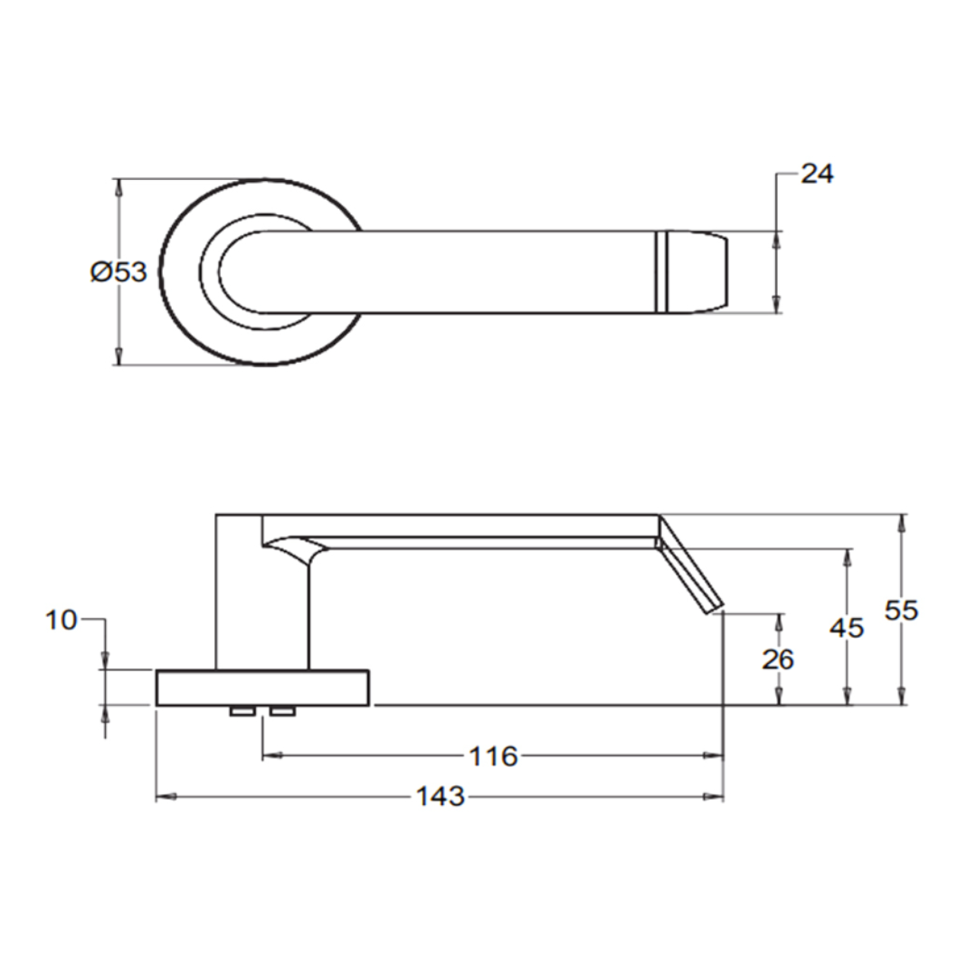 Dormakaba Vision 8300/24SX Passage Set Pair