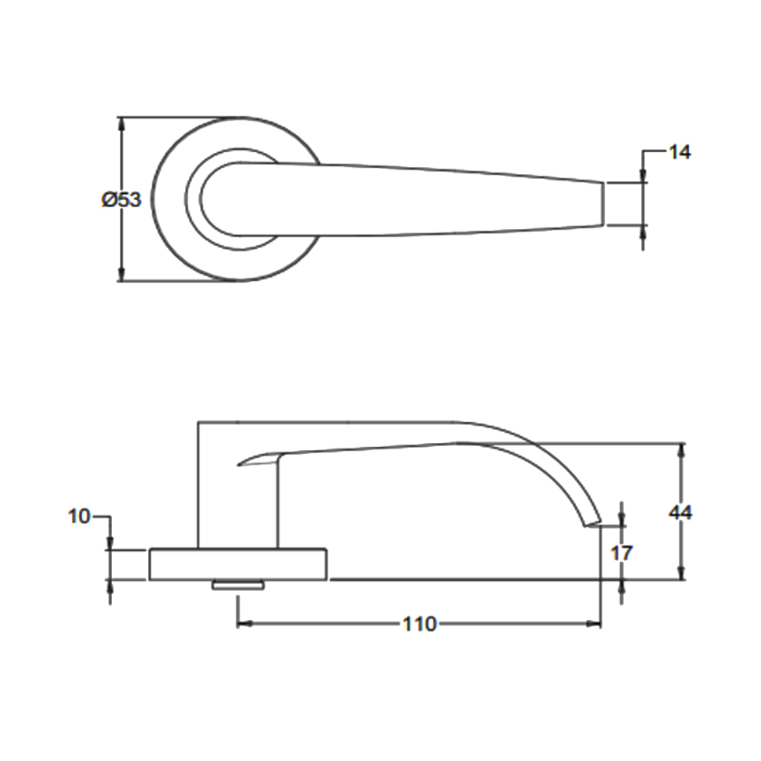 Dormakaba Vision 8300/26SX Passage Set Pair