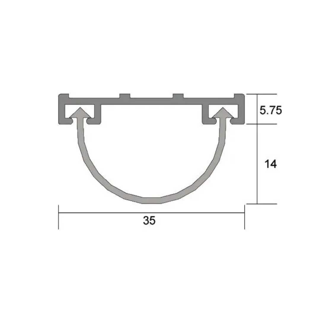 Kilargo IS3020si Large Compression-type Silicone Seal for Door Bottom