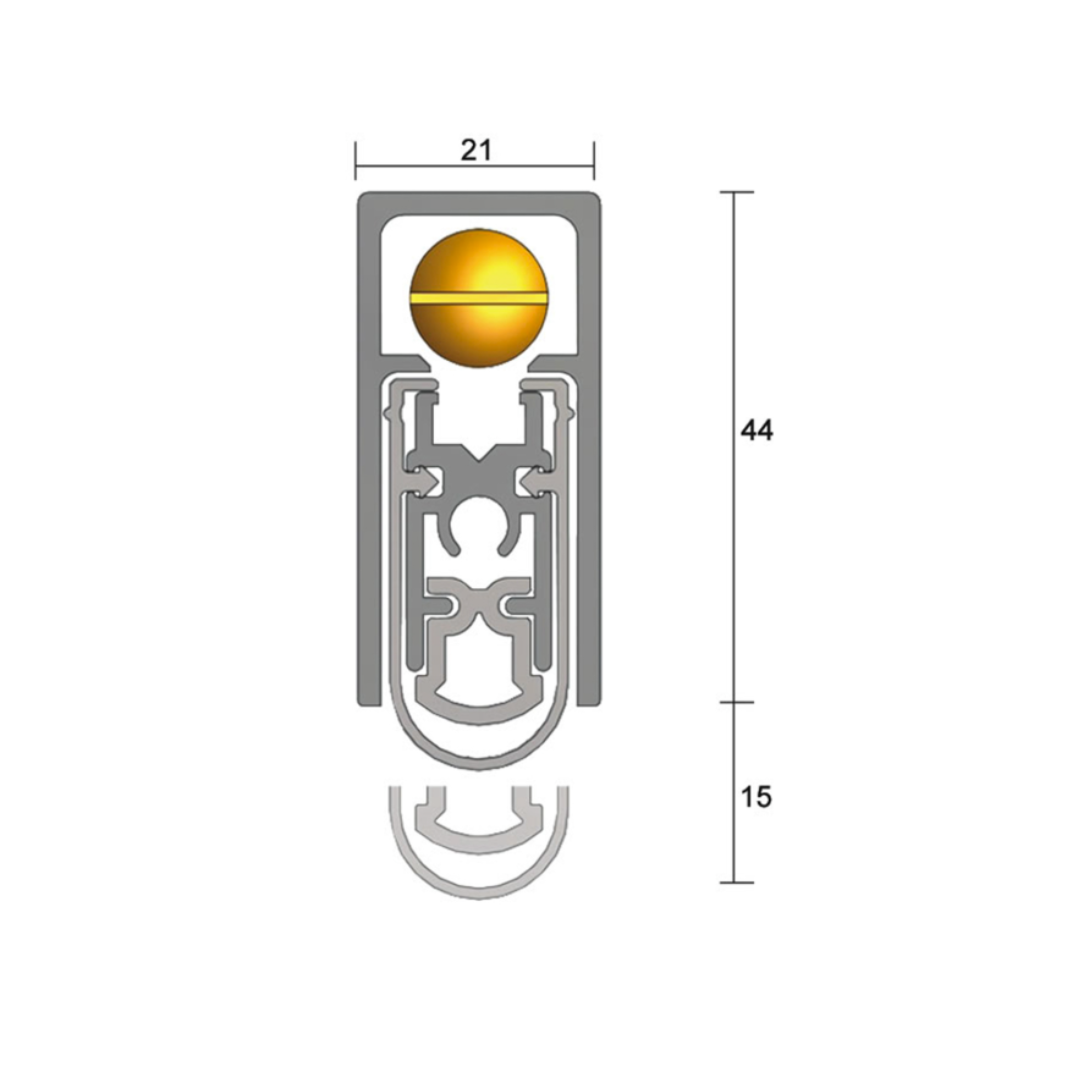 Kilargo IS520si Automatic Door Bottom Seal, Face-fixed, Semi or Fully Mortised