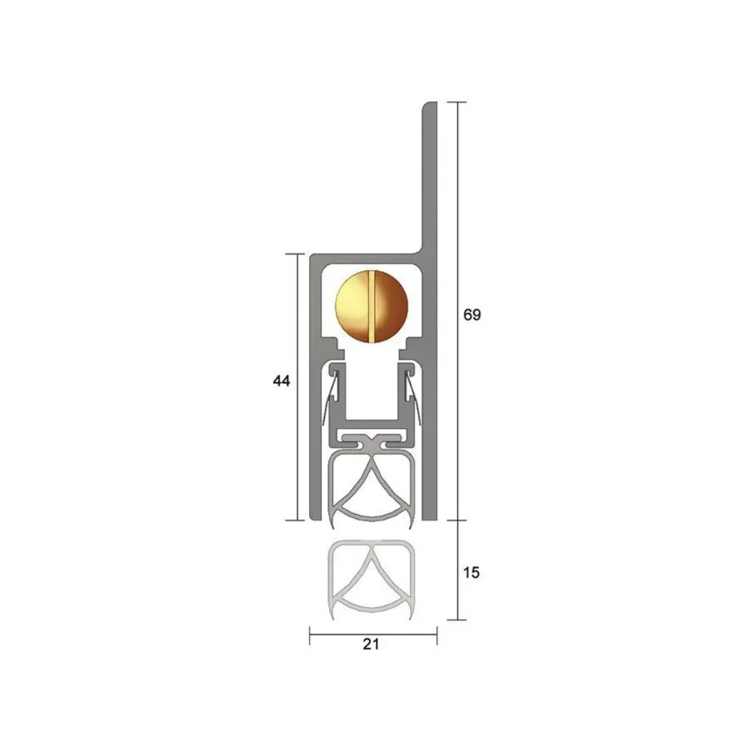 Kilargo IS8090si Automatic Door Bottom Seal, Face-fixed or Semi-mortis ...