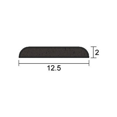 Kilargo KG1202XX50 Flexible self-adhesive, intumescent fire seal (12mm x 2mm) Black