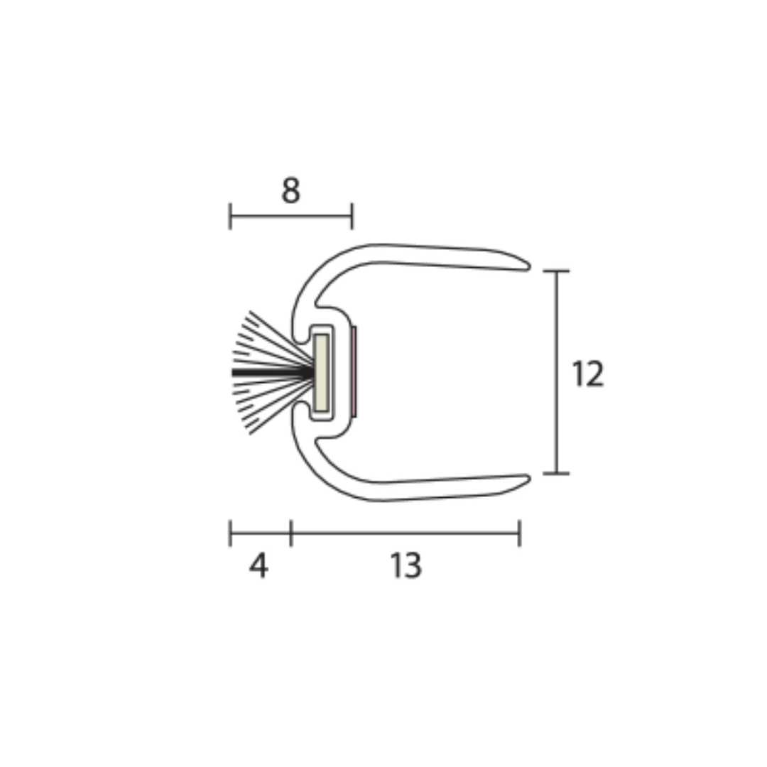 Raven RP104 Astragal for Frameless Glass
