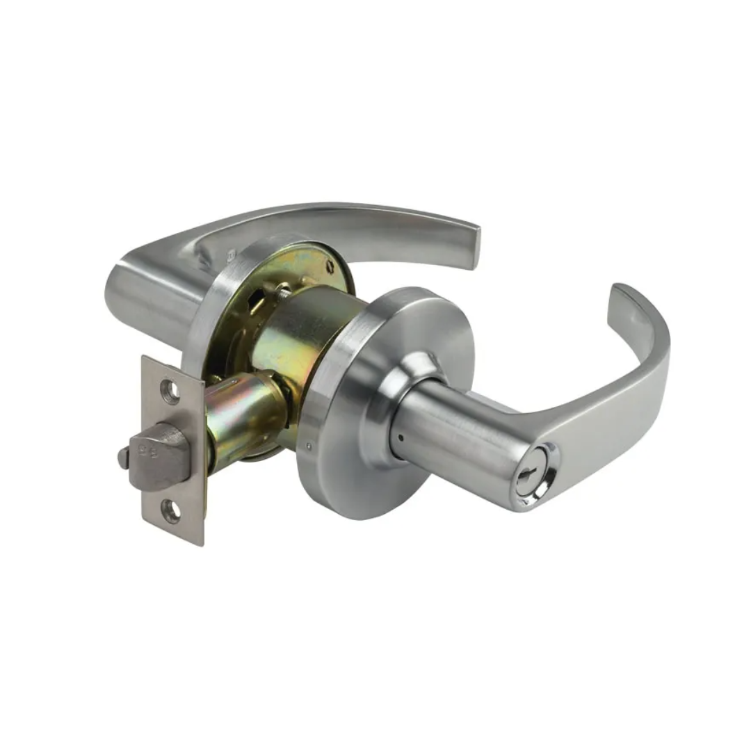 Sabre 400 Series Key in Lever Entrance Set - Satin Chrome