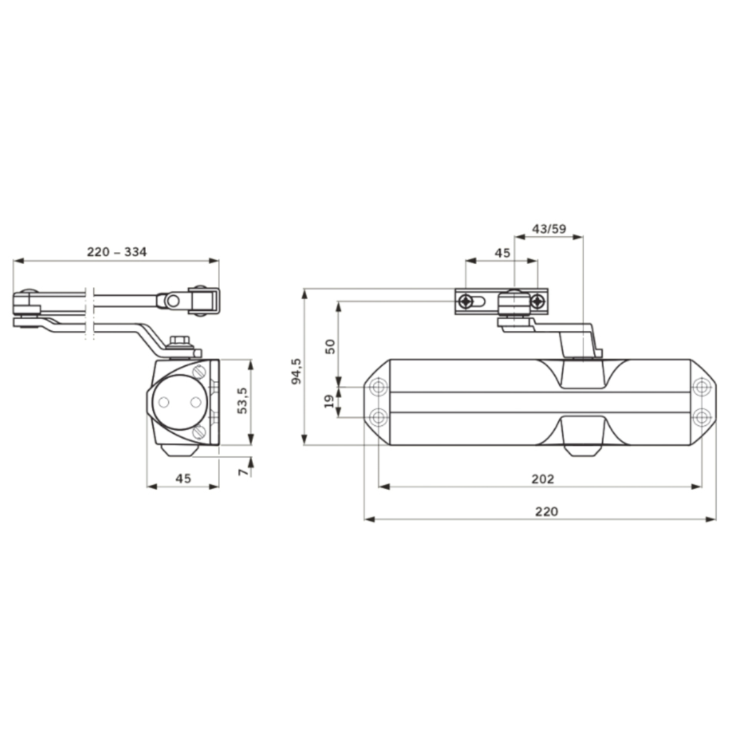 Dormakaba TS68 BC Size 2-4 Door Closer