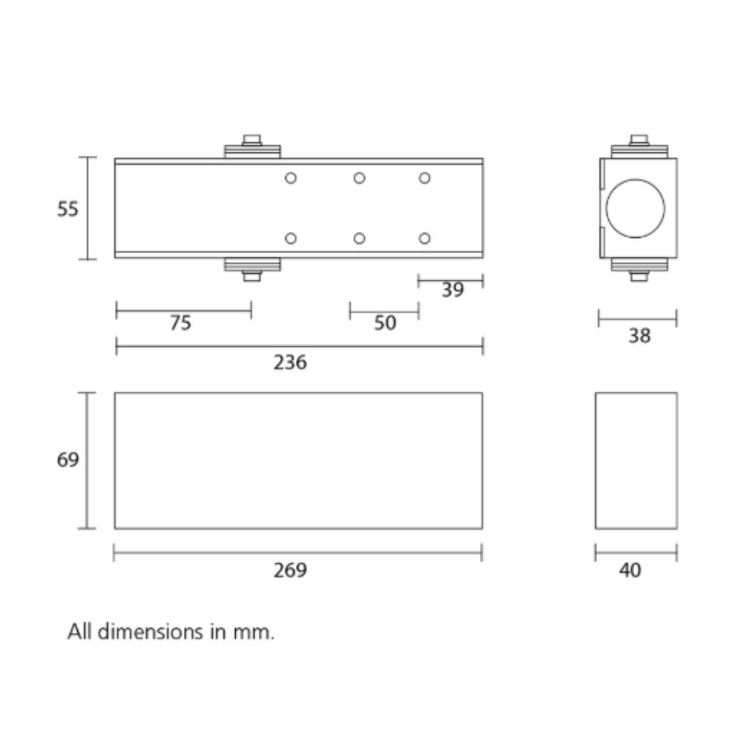 Slimline Closer Combined Unit (TS9205)